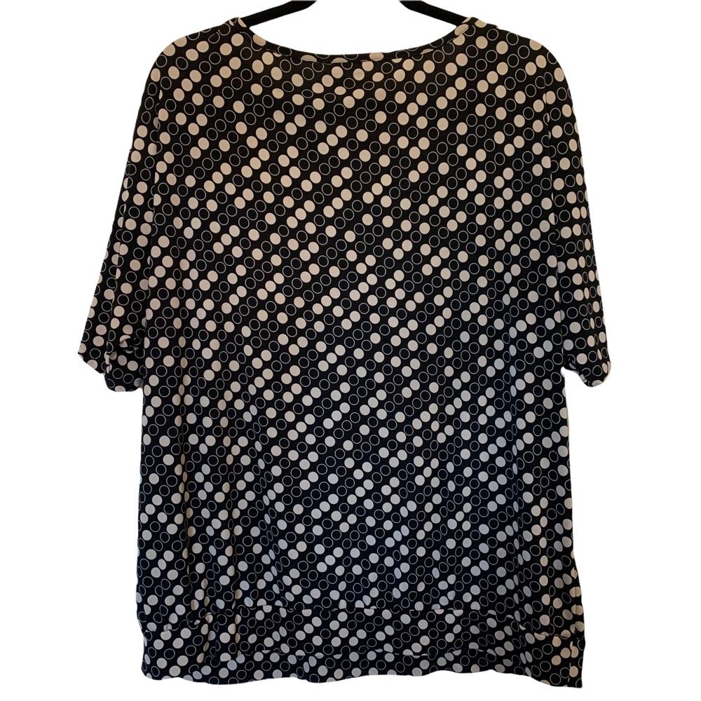 Black and White Polka Dot Tunic Top * 1X - Picture 5 of 11